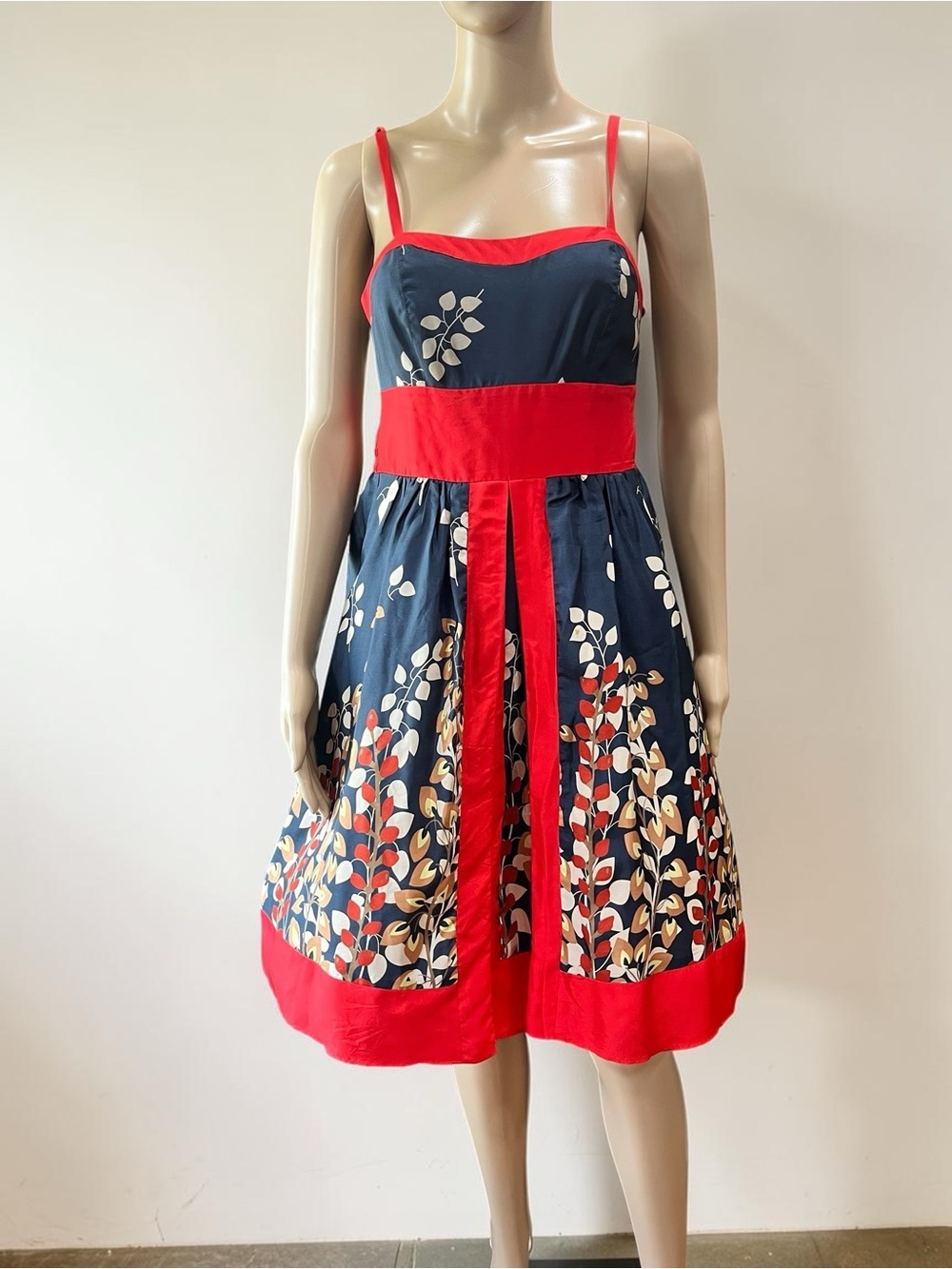 Anthropologie HYPE floral fit n flare garden Silk Dress-2